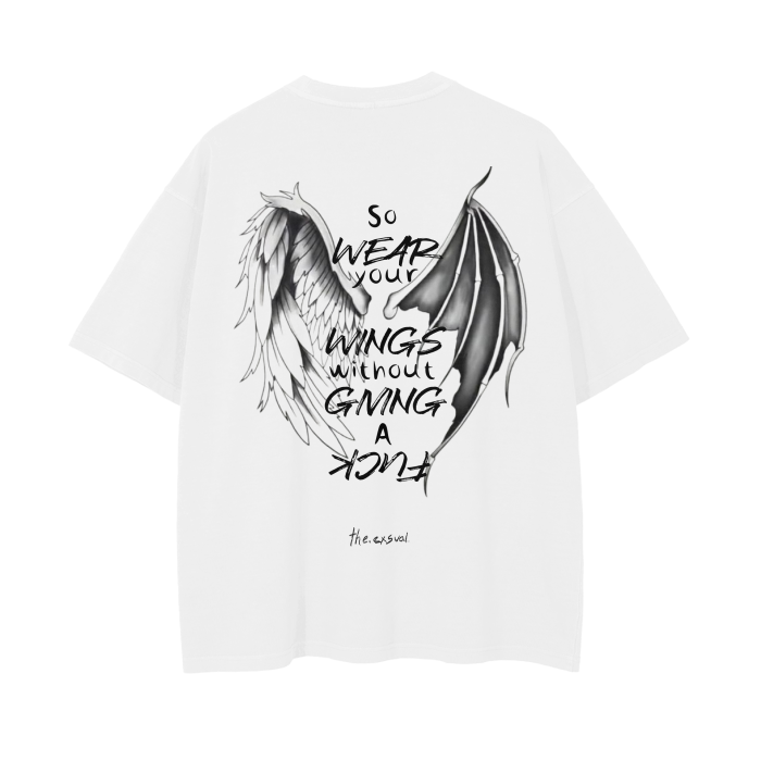 WEAR YOUR WINGS drop shoulder tee